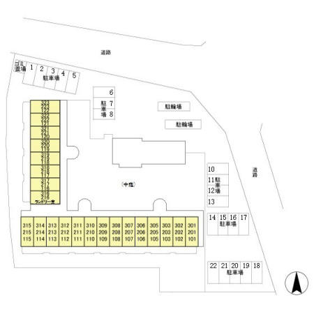 パティオ坂巻の区画図