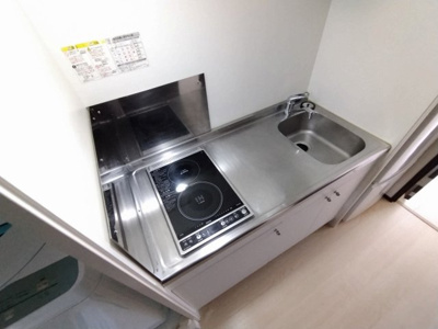 【キッチン】 | レオネクストシャトル杉田Ⅵ | シングルレバー設置　シンク広めです♪