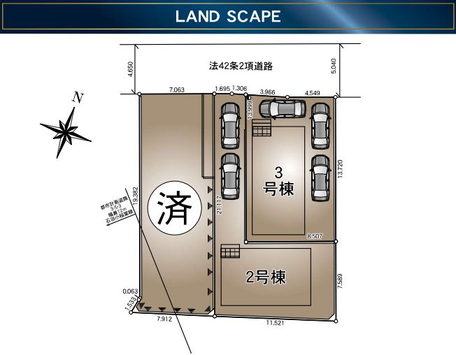 伊勢原市高森新築戸建て　第24-3号棟の区画図|区画図「伊勢原市高森新築戸建て」