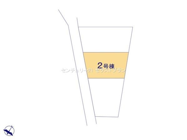 佐波郡玉村町1期 2号棟の区画図|区画図