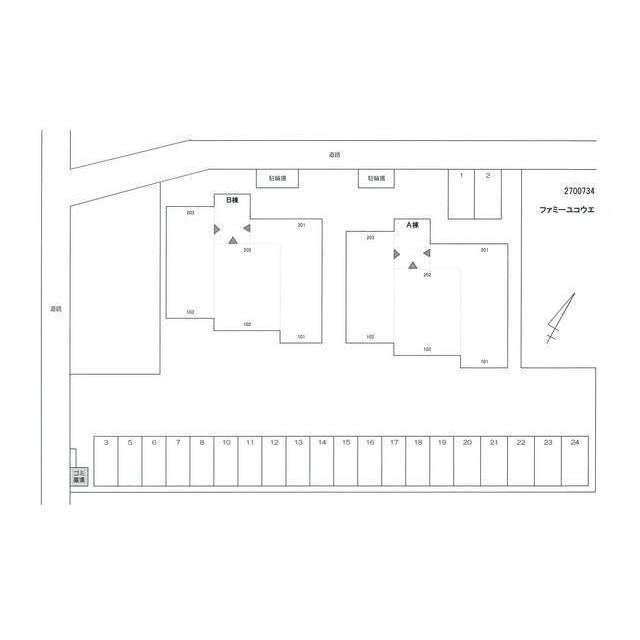 ファミーユコウエ　Ｂ棟の外観