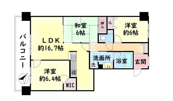 【間取り】 | レジデンス羽衣ガーデンスクエア　中古マンション