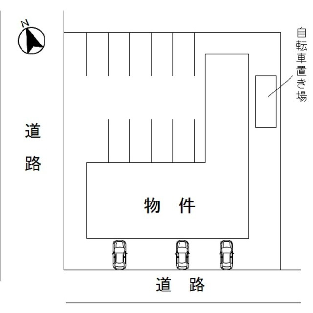 岐阜市柳津町東塚４丁目のアパートの駐車場