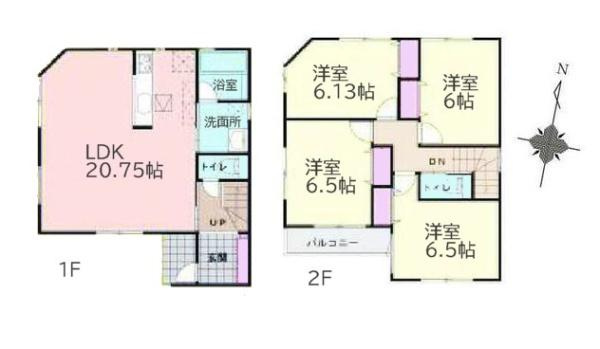 横須賀市平作２丁目の中古一戸建の間取り