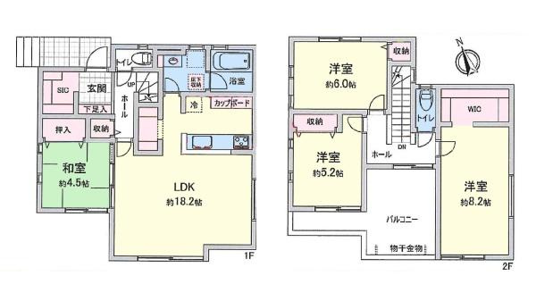 横浜市栄区庄戸１丁目の新築一戸建の間取り