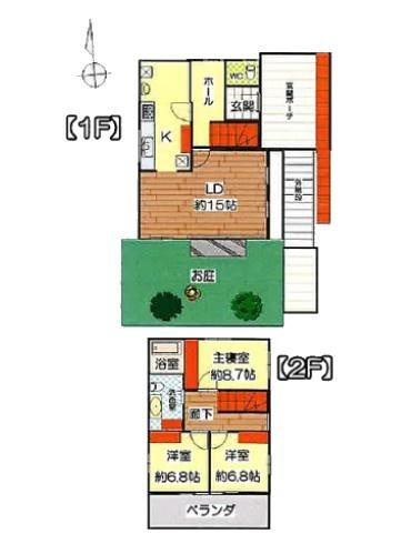 横浜市青葉区美しが丘３丁目の中古一戸建の間取り