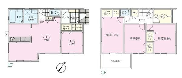 横浜市青葉区奈良町の新築一戸建の間取り