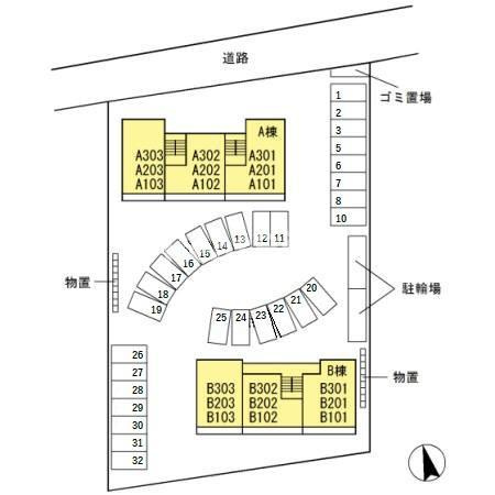 Novel Court IMAISE Ｂの区画図