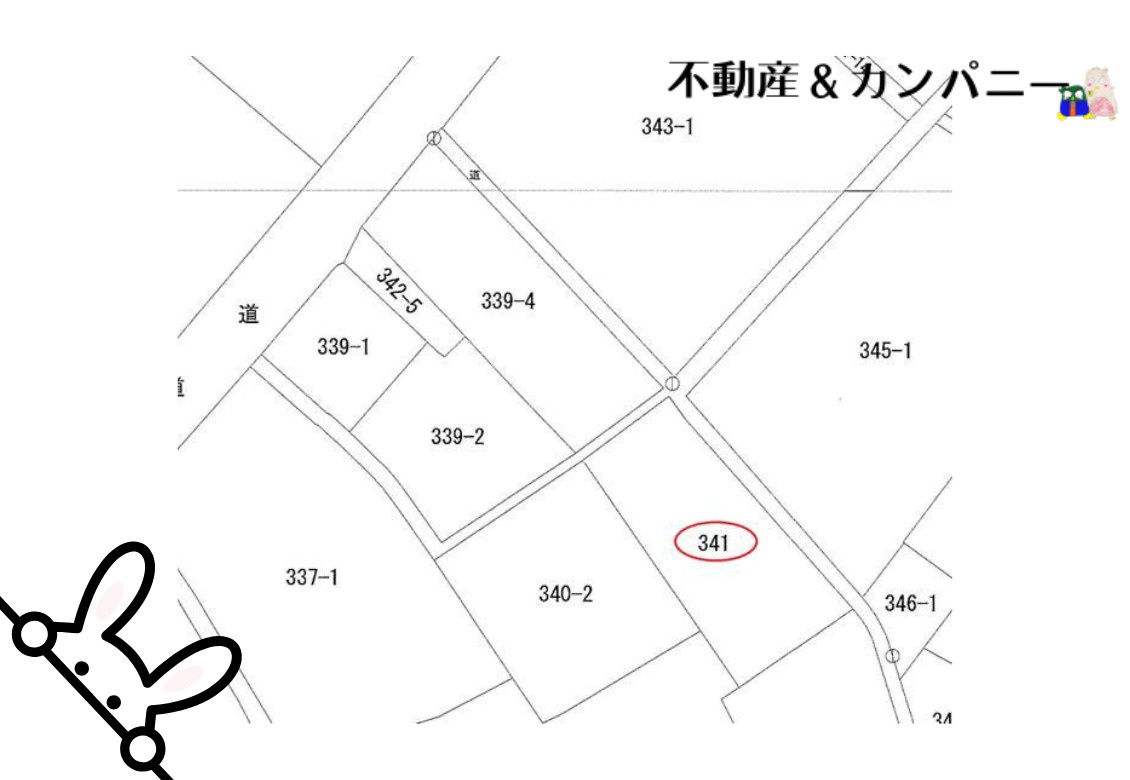 東温市横河原の売地の土地図