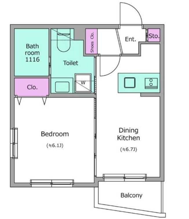 レジディア世田谷若林　駅近　リノベーション予定　角部屋の間取り