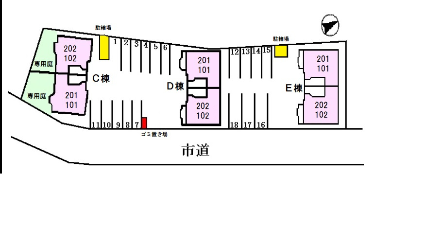 レジデンス・リーブラCの区画図