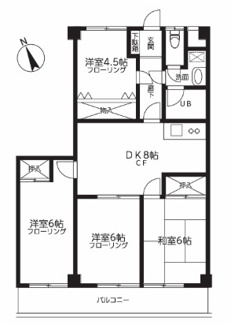 【間取り】 | グリーンヒル中馬込 | 反転