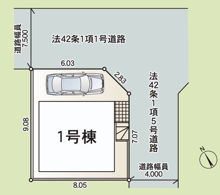 新築　志木市中宗岡5丁目第３２　全１区画の区画図