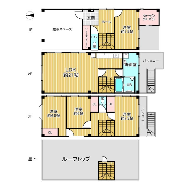 京都府宇治市五ヶ庄福角45-71の間取り