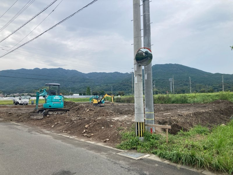 福岡市西区今宿上ノ原　売り土地【ブルーミングガーデン6号地】の周辺|現地写真 2025年10月中旬　造成工事完了時期 2025年11月中旬予定