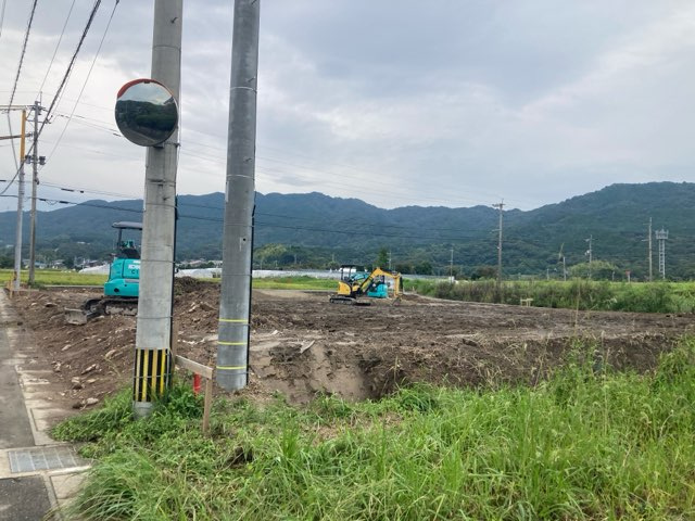 福岡市西区今宿上ノ原　売り土地【ブルーミングガーデン4号地】の外観|現地写真 2025年10月中旬　造成工事完了時期 2025年11月中旬予定