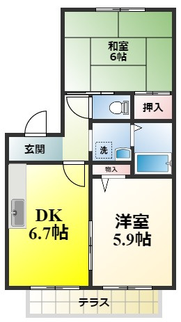 アーバンビレッジA棟の間取り