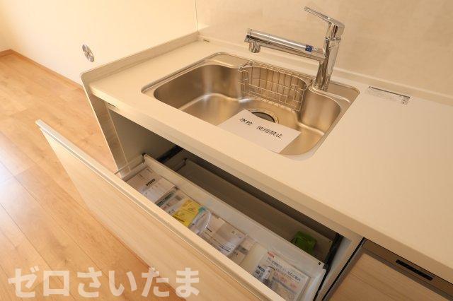 南区大谷場２丁目4-2(1号棟)新築一戸建てのキッチン|撮影日 2025年10月23日 13:50 晴れ