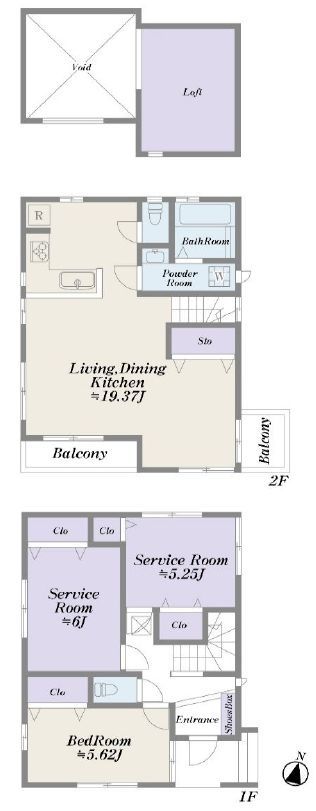 葛飾区東新小岩5丁目中古住宅の間取り|間取り図