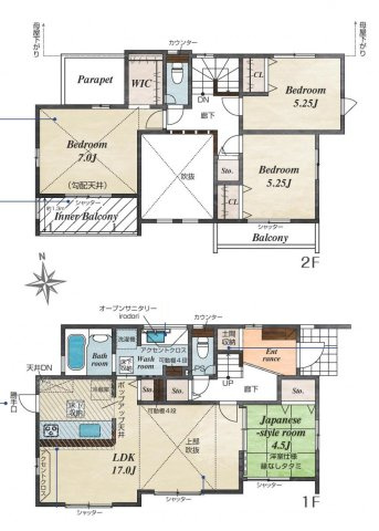 平塚市東真土2丁目　新築戸建　全3棟2号棟