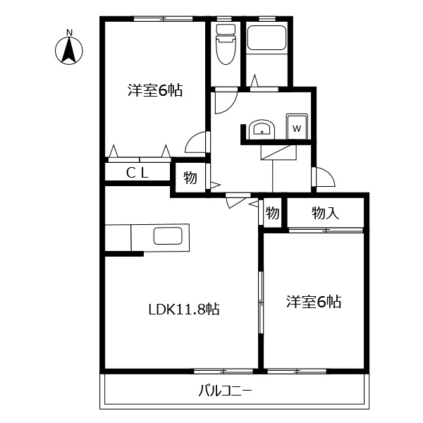 フォブール佐古　A棟の間取り
