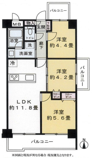 コスモ大宮日進の間取り