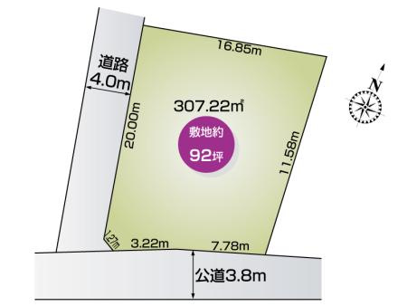 熊谷市中奈良　土地図