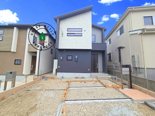 熊本市東区山ノ内3丁目第1-2棟(1号棟)の外観|デザイン性のある外観です。