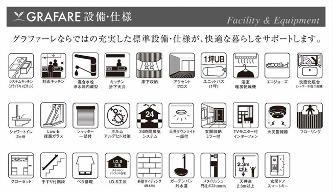 【設備】 | グラファーレ千葉市若葉区加曽利町５期