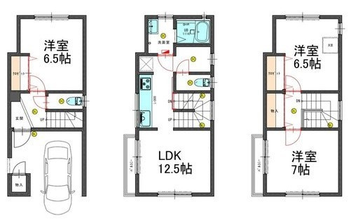 守口市東光町2丁目　戸建の間取り