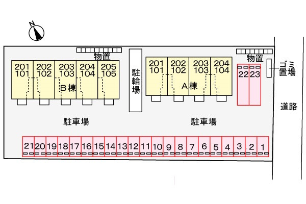 レネージュ　Ｂの区画図