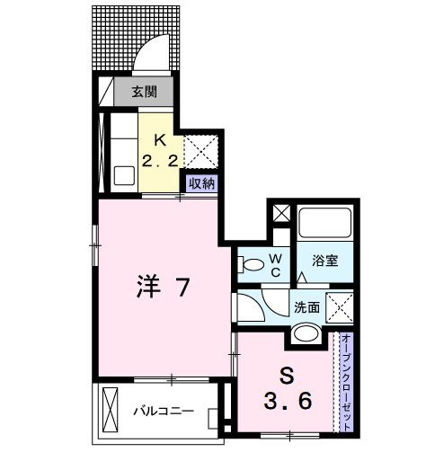 【間取り】 | クレアーレ成田Ⅳ