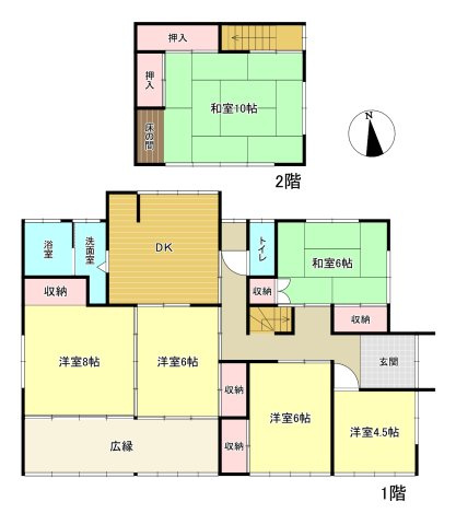 出雲市東福町の中古一戸建の間取り|6DK
