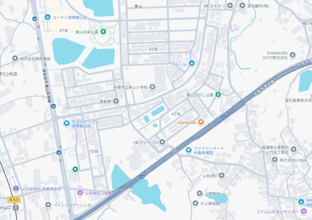 24(土)25(日)現地説明会　貝塚市東山　未入居　限定1邸の地図