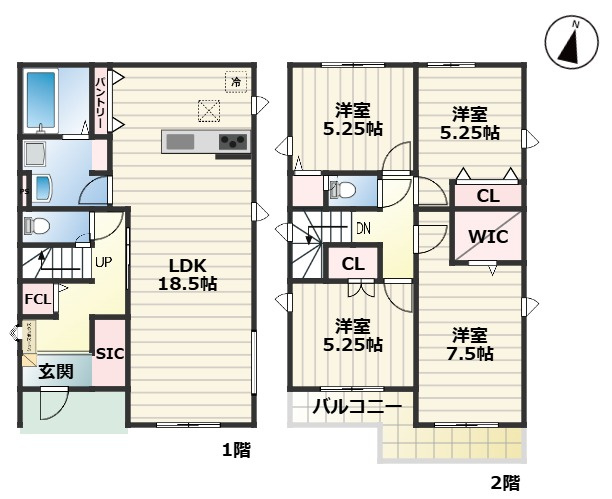 GRAFARE瀬戸市品野町5期｜名古屋市の戸建ならホームアップの間取り