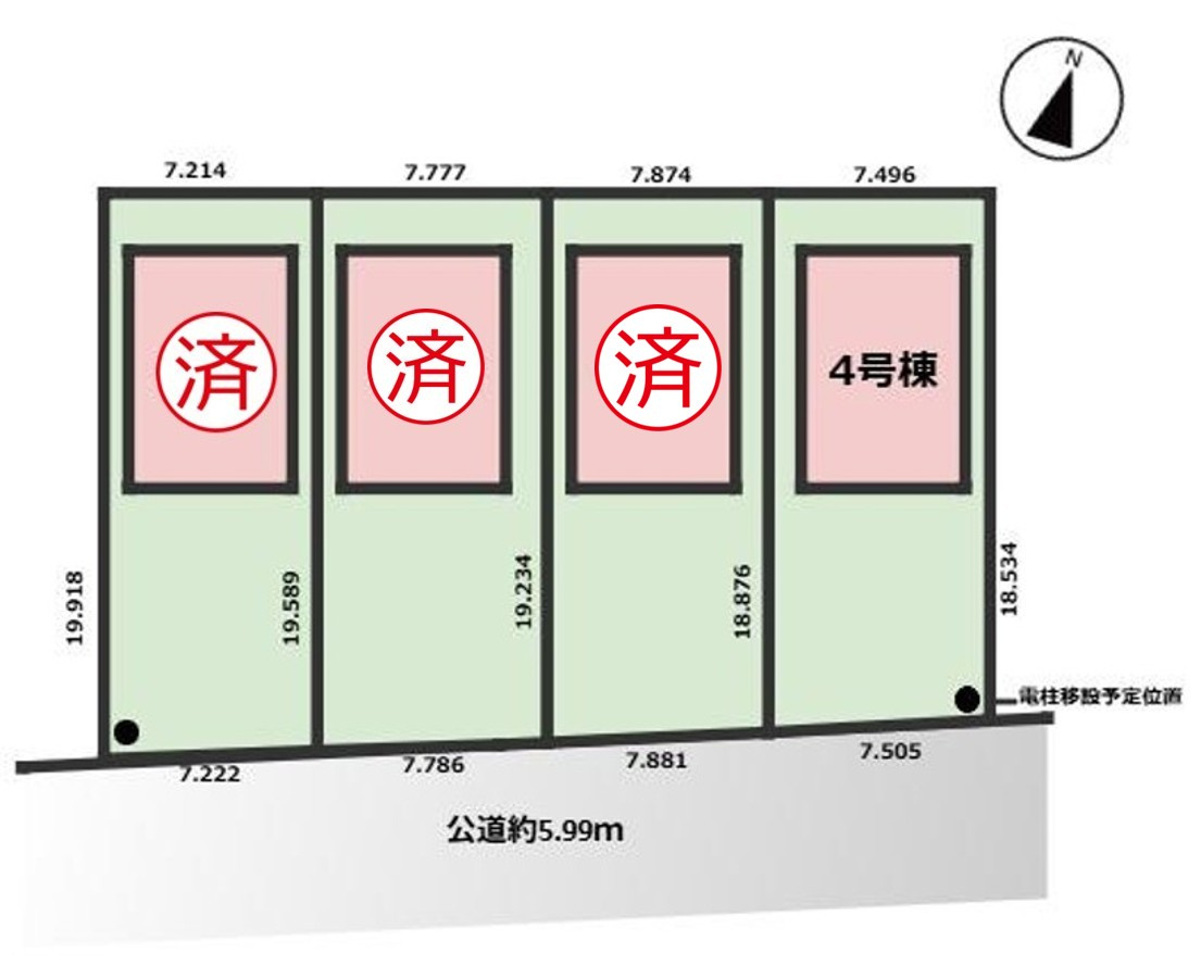 GRAFARE瀬戸市品野町5期｜名古屋市の戸建ならホームアップの区画図