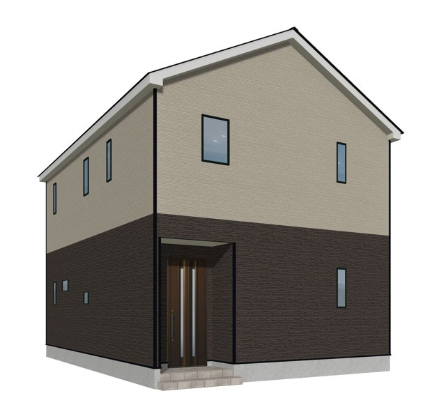 山形市西田第11【新築建売住宅】2号棟の外観パース|2号棟完成予想図！早期予約受付中です！