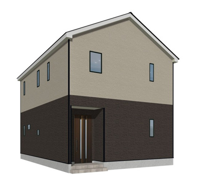 【外観パース】 | 山形市西田第11【新築建売住宅】2号棟 | 2号棟完成予想図！早期予約受付中です！