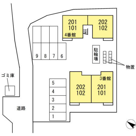 ボンシック3番館の区画図
