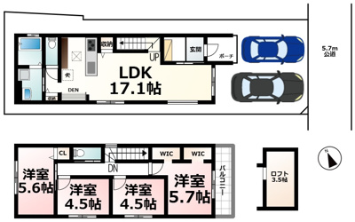 【区画図】 | 長等３丁目１期１号棟