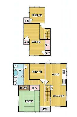 桜川市南飯田の間取り