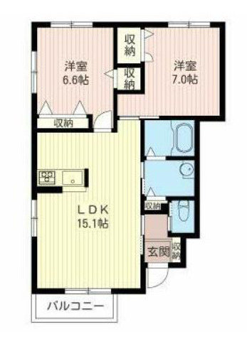 ヴァンベールⅡ(ヴアンベールツー)の間取り