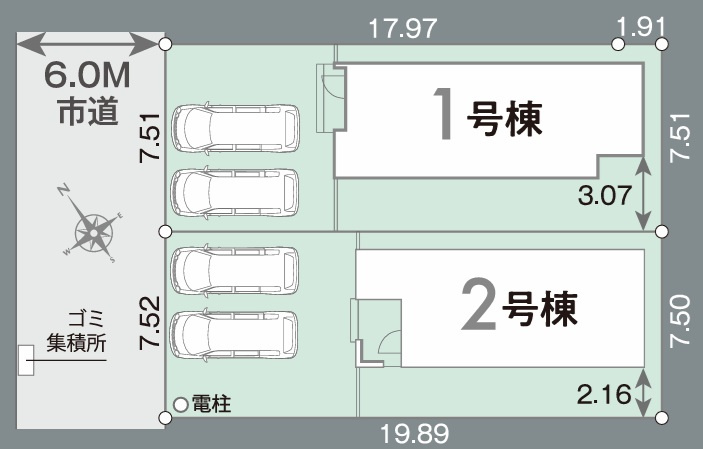 市原市五井西７丁目01期の区画図