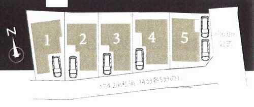 横浜市保土ケ谷区峰岡町2丁目Ⅱ　新築戸建全5棟　1号棟の区画図