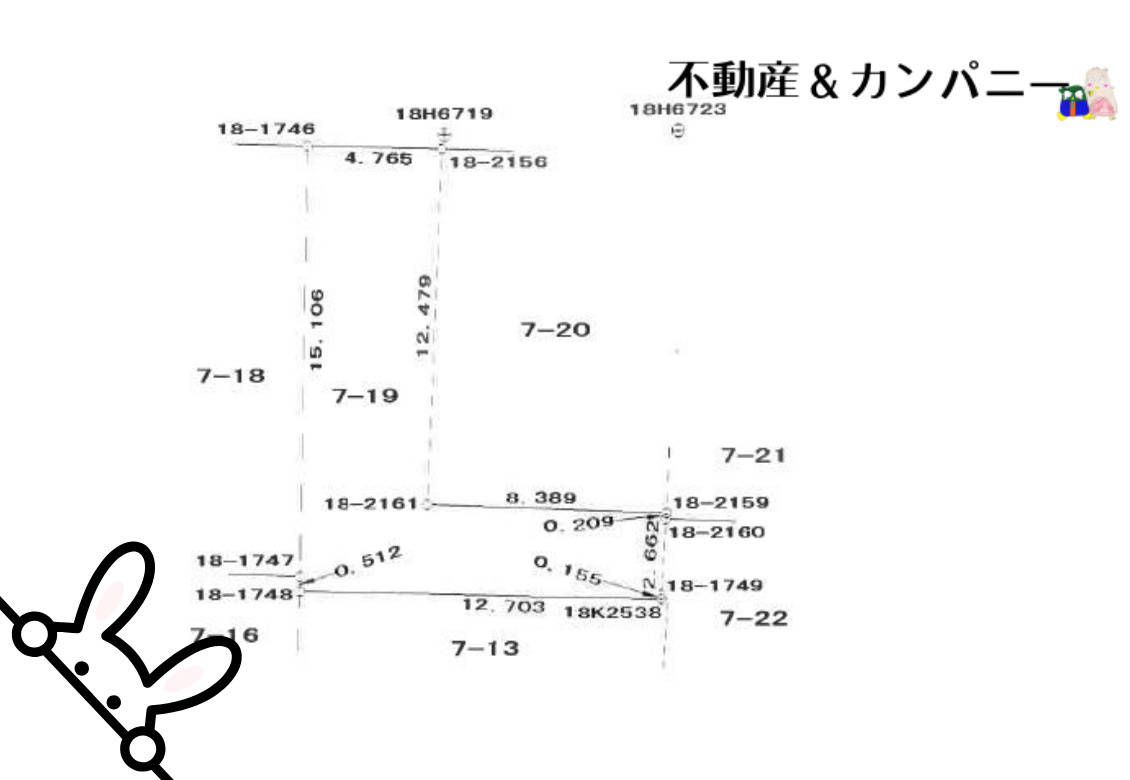 松山市勝山町１丁目の売地の土地図