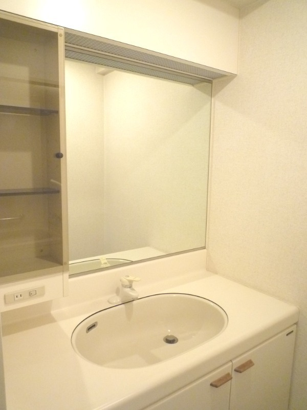 粟飯原マンションの洗面所