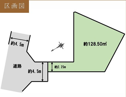 【区画図】 | 小田原市浜町４丁目　古家付き土地　「小田原駅」徒歩19分
