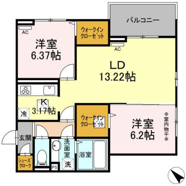 メゾン・ド・アヴニールの間取り|間取り図です！