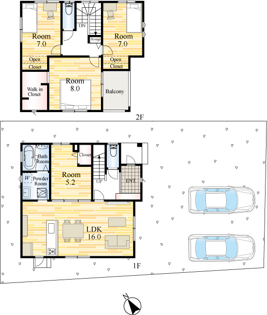 SUN COURTーサンコート－小倉南区横代北町2丁目【小倉南区　新築戸建て】の間取り|SUN COURTーサンコート－小倉南区横代北町2丁目【小倉南区　新築戸建て】