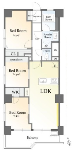 【間取り】 | 池袋第２ヒルハイム | 南向きのお部屋です！陽当たり・通風良好です！リノベーション済みのお部屋です！